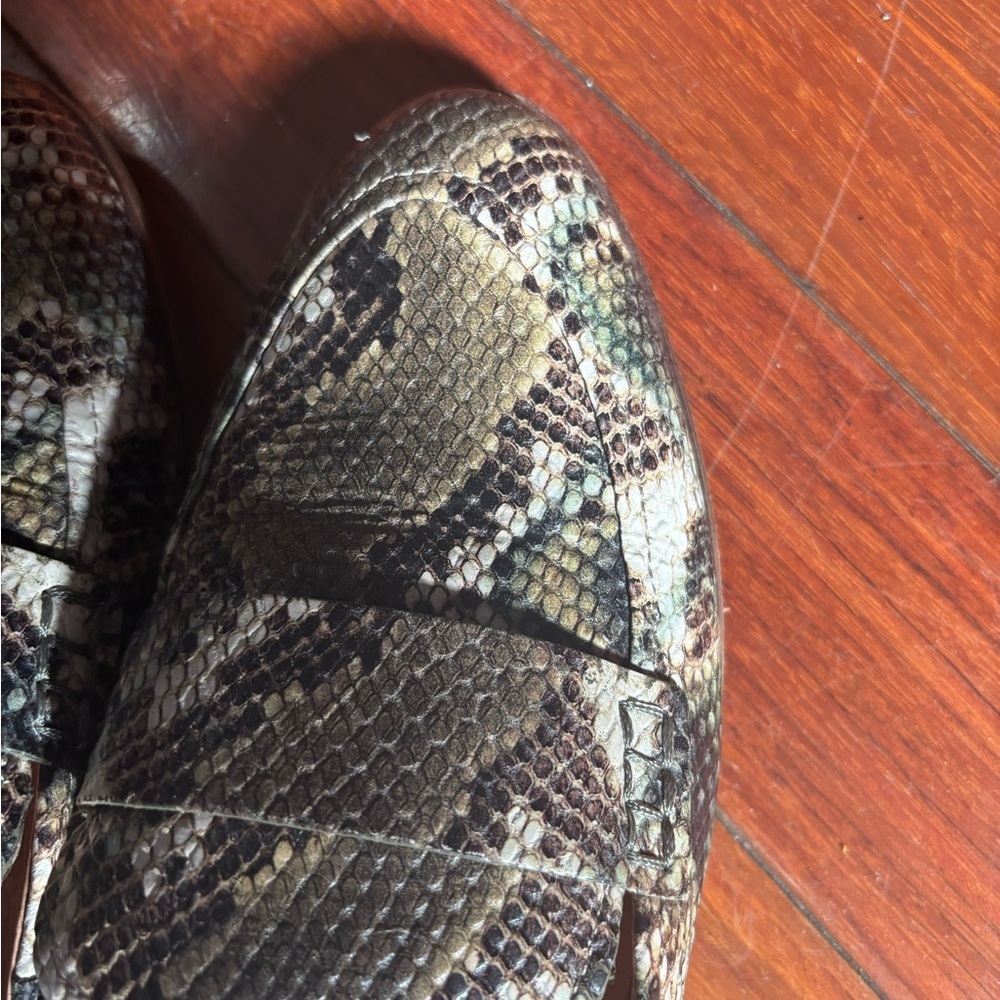 Madewell The Alex Loafer in Snake Embossed Leather Size 9 - Picture 6 of 7
